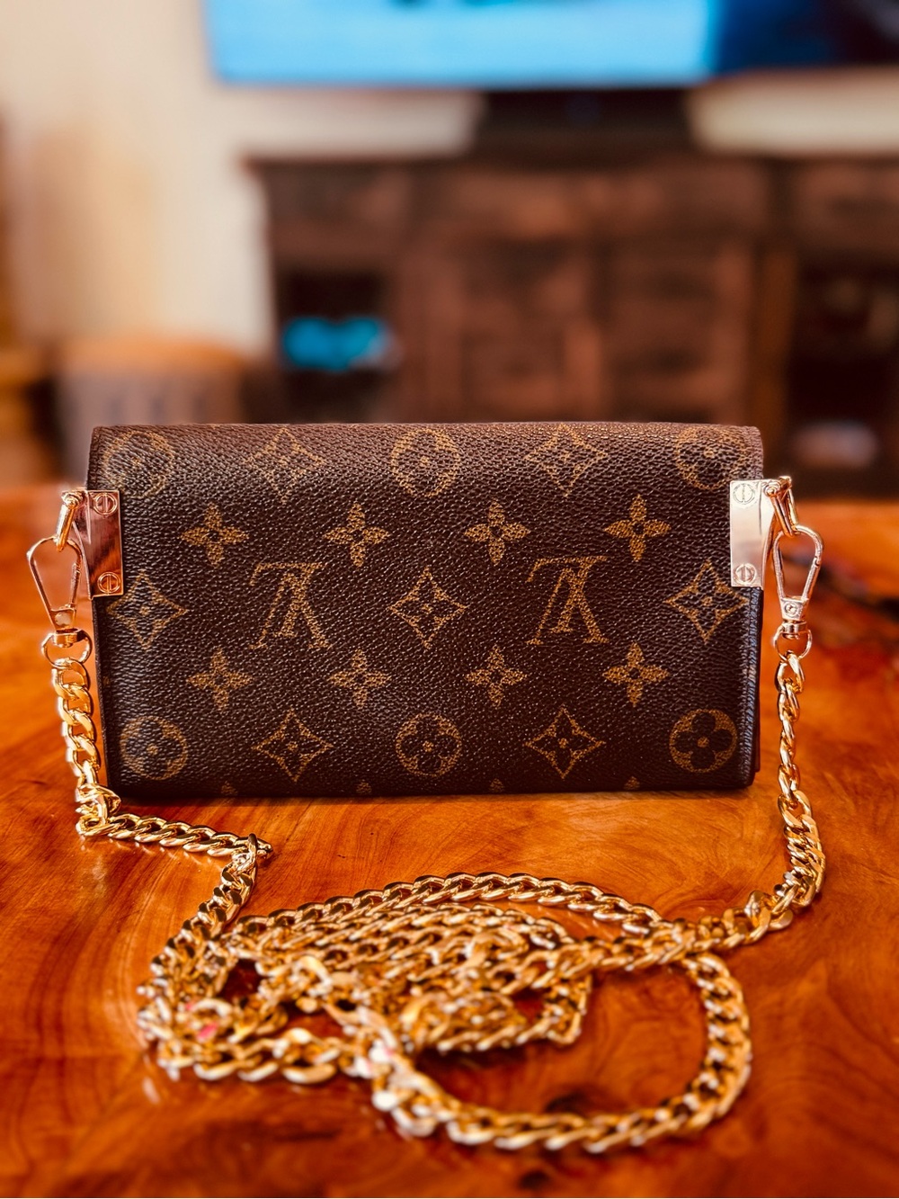 Louis Vuitton monogram vintage authentic Sarah wallet converted Crossbody - Picture 4 of 17